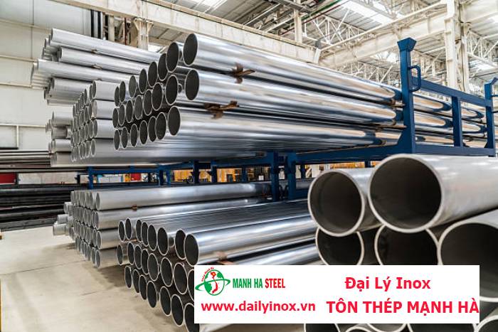 Ống inox tròn Hòa Bình phi 101.6 mm