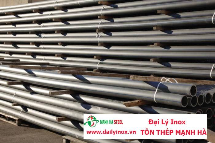 Ống inox tròn Hòa Bình phi 101.6 mm