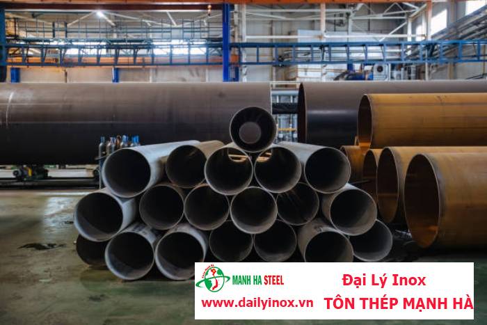 Ống inox tròn Hòa Bình phi 114.2 mm