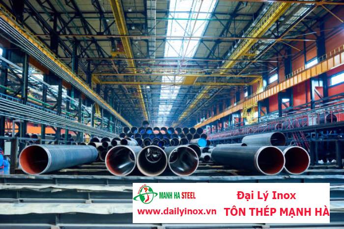 Ống inox tròn Hòa Bình phi 114.2 mm