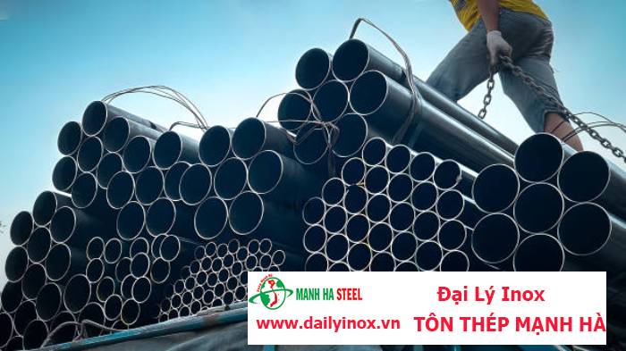 Ống inox tròn Hòa Bình phi 89.1 mm