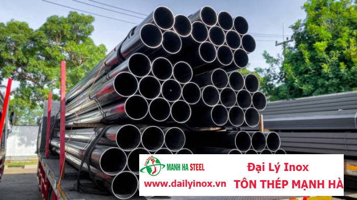 Ống inox tròn Hòa Bình phi 89.1 mm