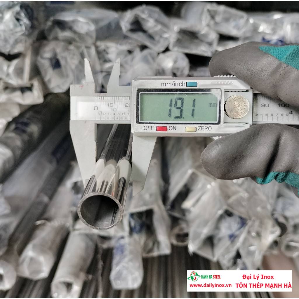 Ống inox tròn TVL phi 19.1 mm