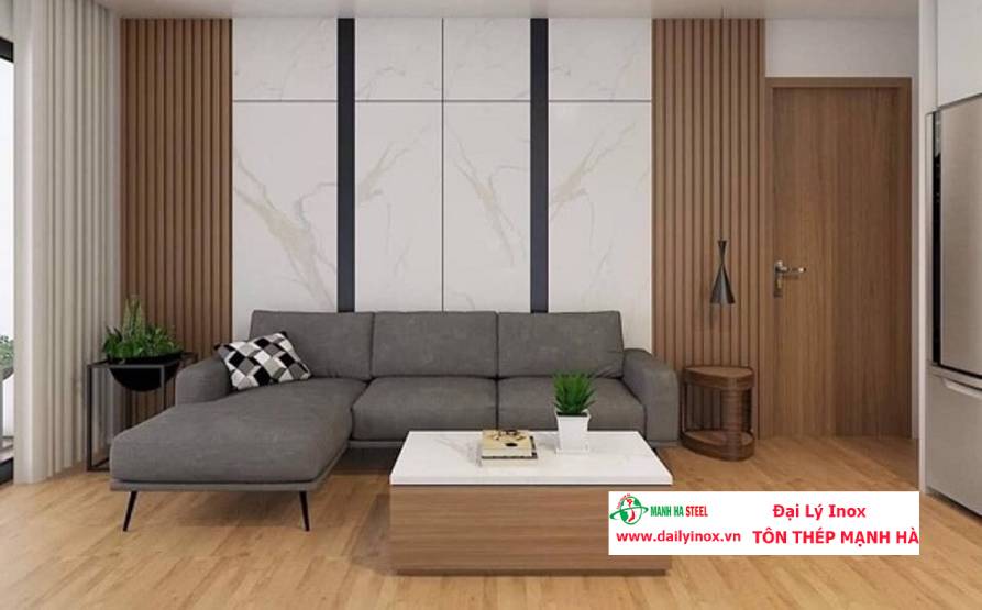 15+ mẫu vách ốp tường trang trí phòng khách đẹp, hiện đại 2025