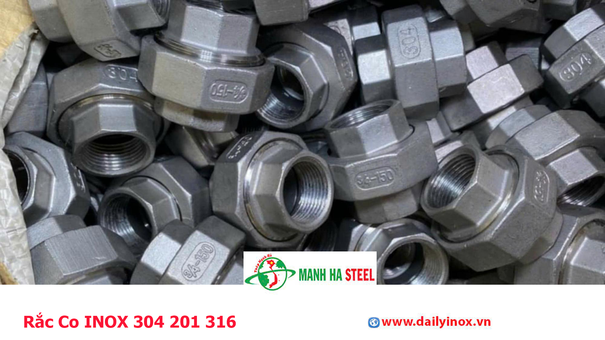 Rắc Co INOX 304 201 316