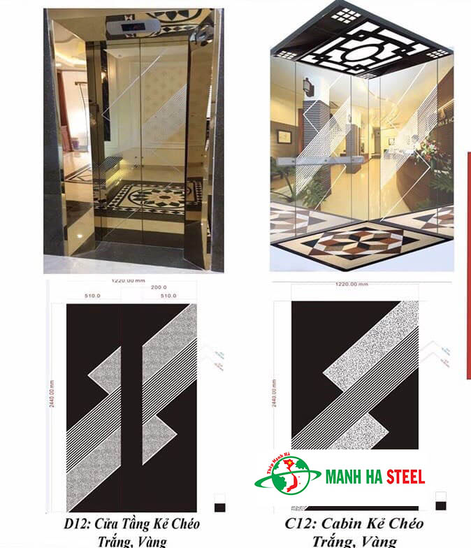 Tấm cửa cabine Kẻ Chéo