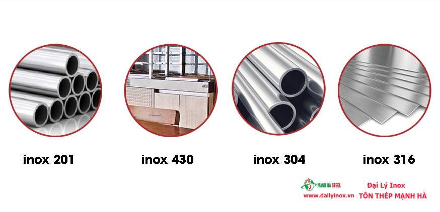 Thành phần của inox 304 201 316 và 430