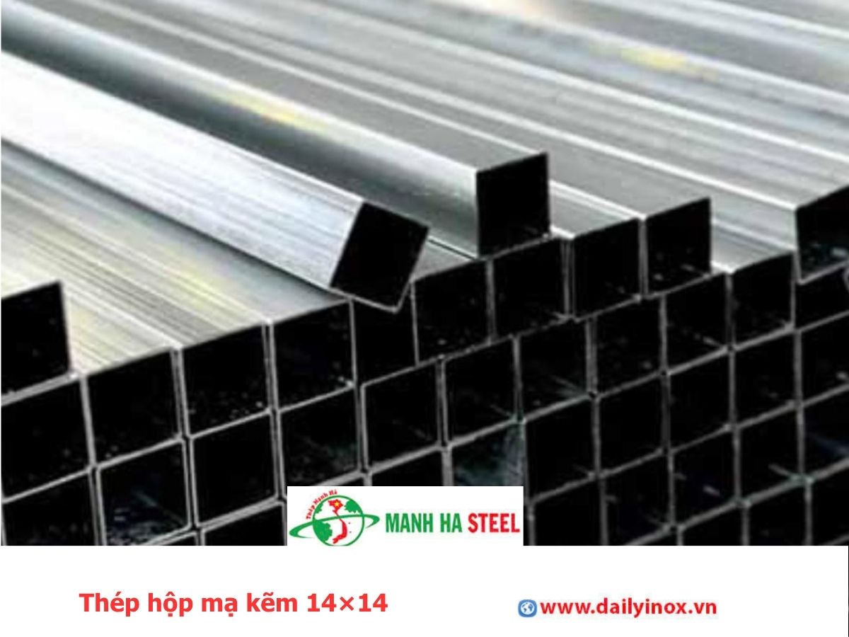 Thép hộp mạ kẽm 14×14