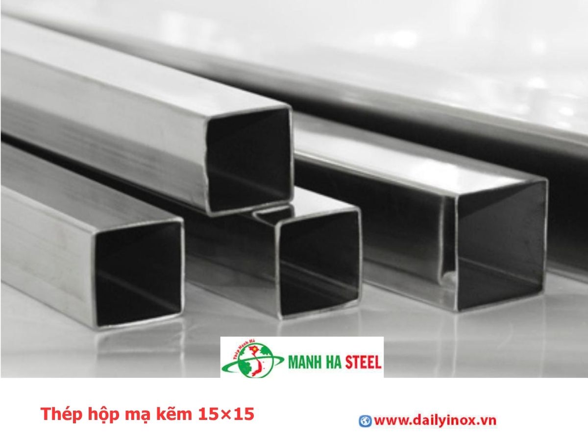 Thép hộp mạ kẽm 15×15
