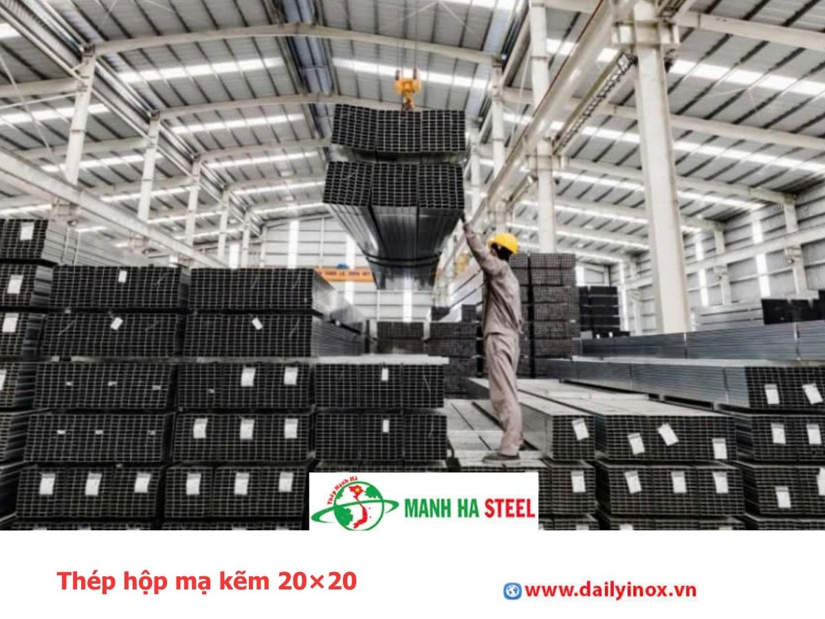 Thép hộp mạ kẽm 20×20