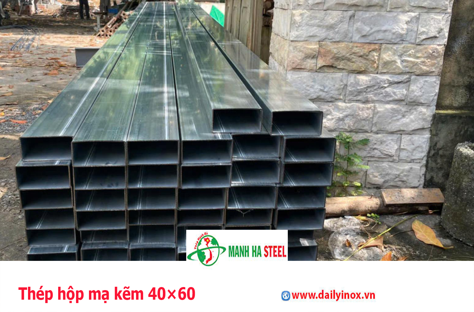 Thép hộp mạ kẽm 40×60