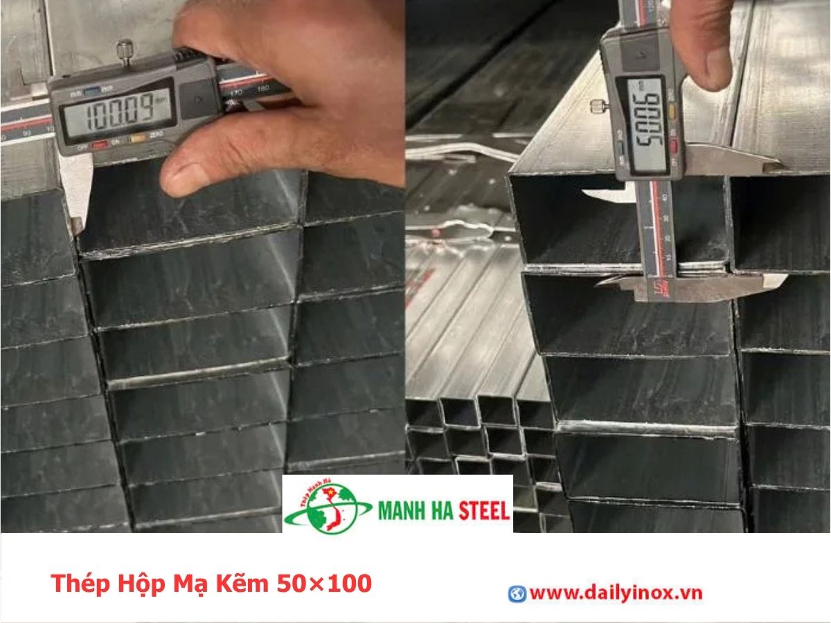Thép Hộp Mạ Kẽm 50×100