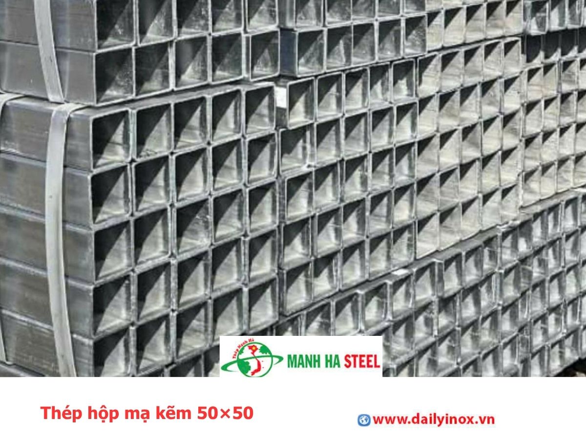 Thép hộp mạ kẽm 50×50
