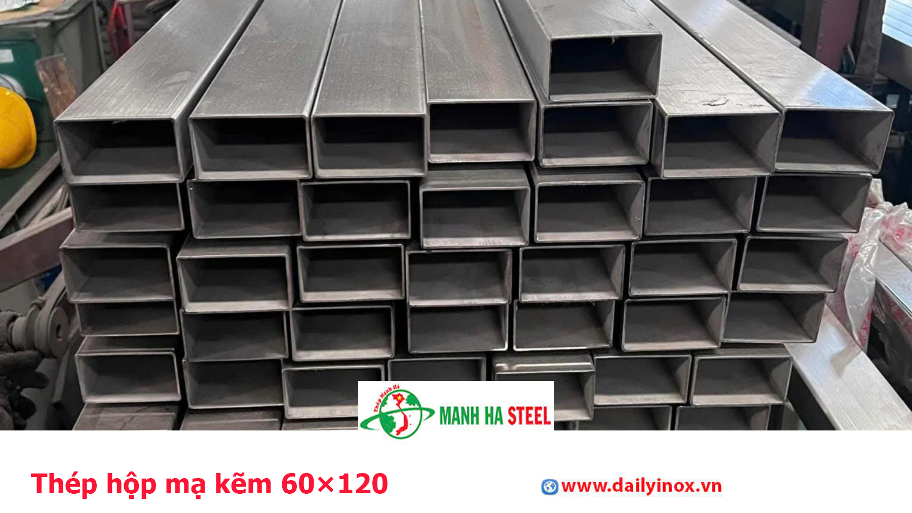 Thép hộp mạ kẽm 60×120