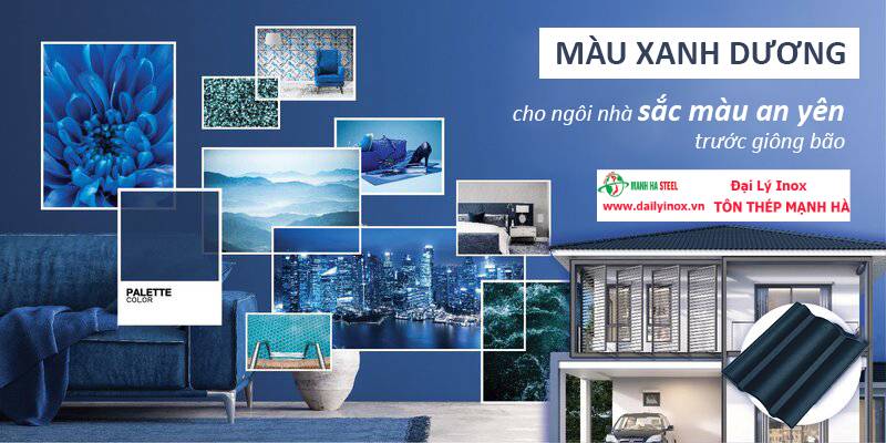 Những cách trang trí nhà màu xanh dương