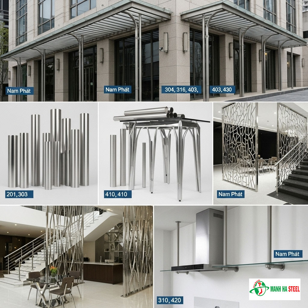 Ứng Dụng Của Ống Inox Trang Trí Nam Phát