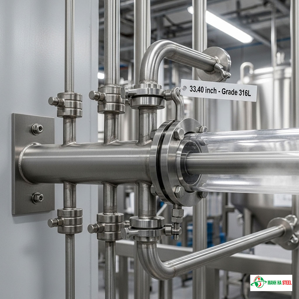 Ứng dụng của ống inox vi sinh 33.40 inch