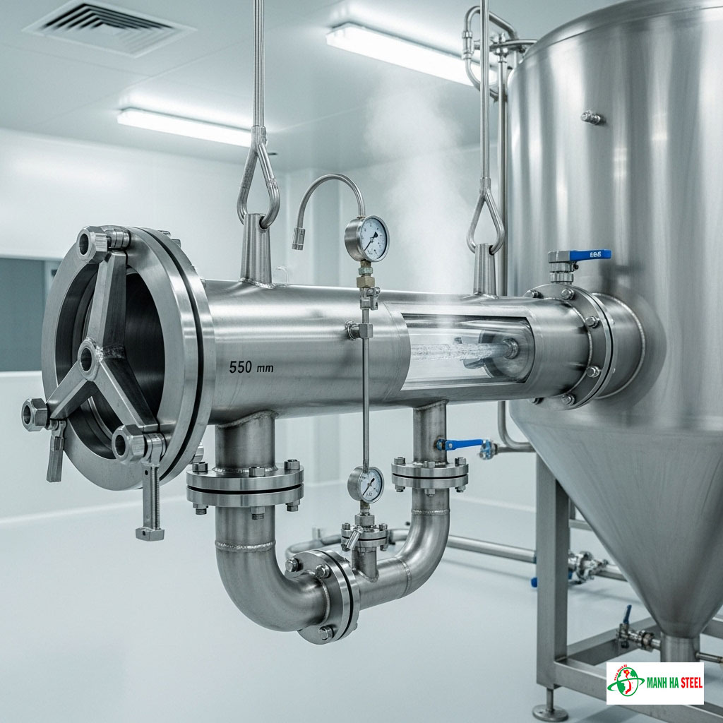 Ứng dụng thực tế của ống inox vi sinh 550 mm