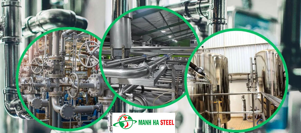 Ứng dụng của ống inox Tiến Đạt 500 mm trong thực tế