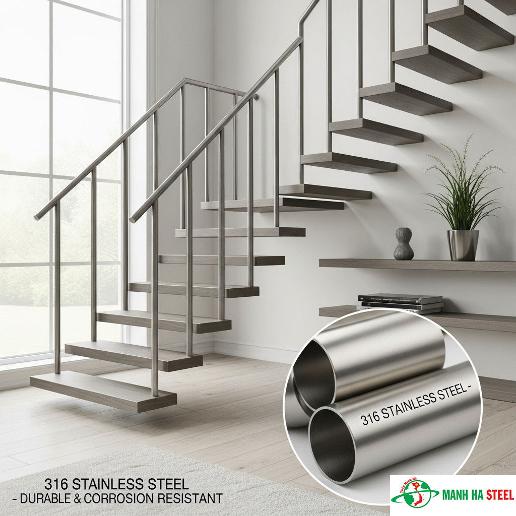 Ưu điểm của ống inox 316 trong ứng dụng trang trí