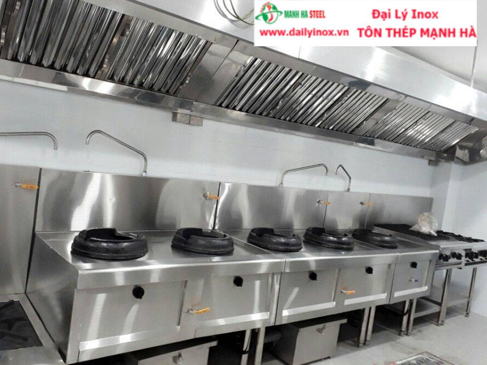 Xưởng tư vấn thiết kế và sản xuất bếp Á công nghiệp inox tại tphcm