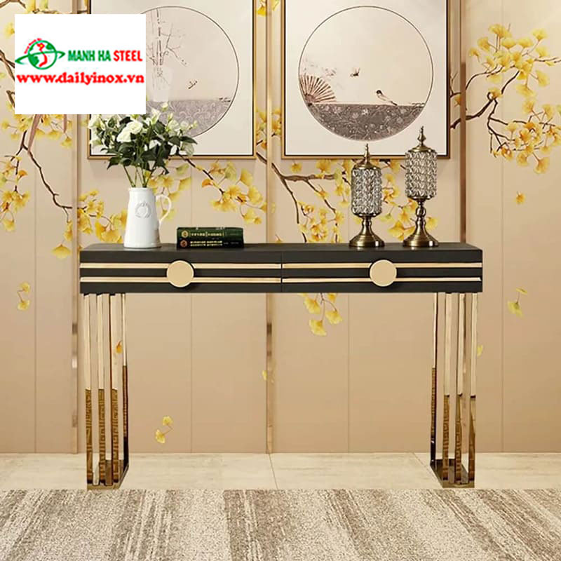 Bàn Console Inox Mạ Vàng