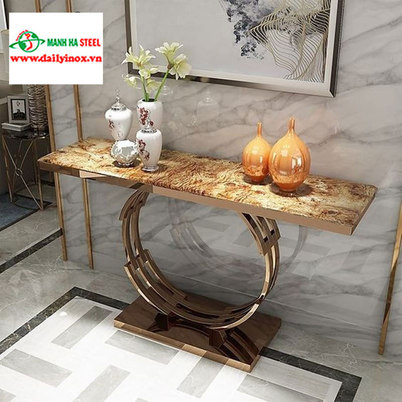 Bàn Console Inox Mạ Vàng