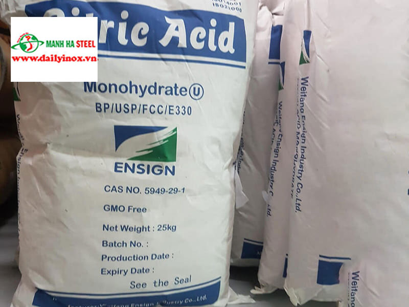 Cách tẩy rỉ sét trên inox bằng Axit Citric