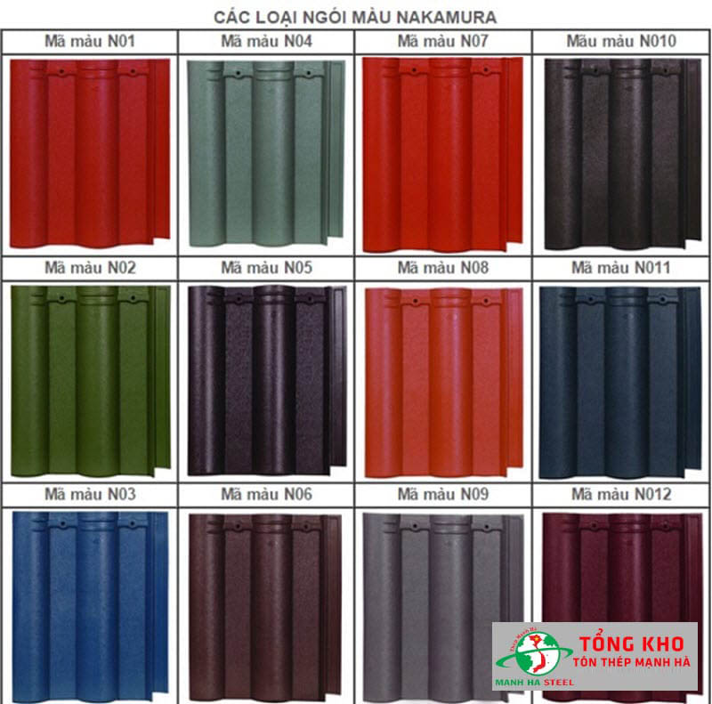 Bảng màu tôn giả ngói Ruby