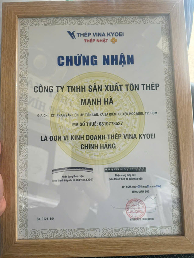 Đại lý inox Mạnh Hà là Đại lý thép Việt Nhật chính hãng uy tín