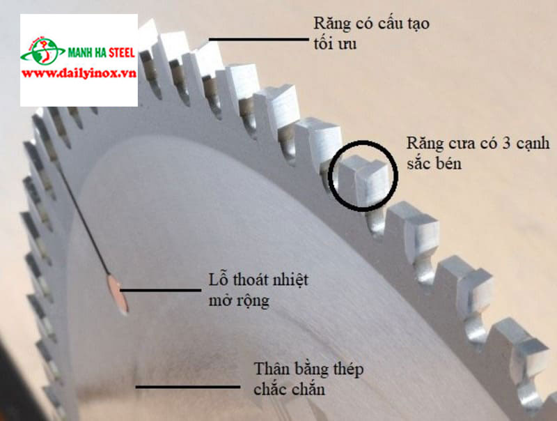 lưỡi cắt inox không bị cháy