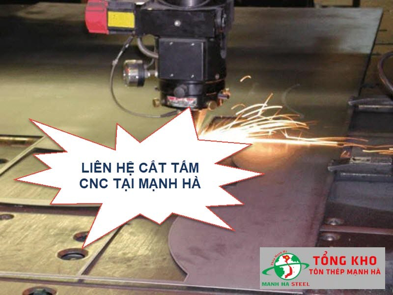 Liên hệ đặt hàng gia công cắt CNC thép tấm giá rẻ tại Mạnh Hà