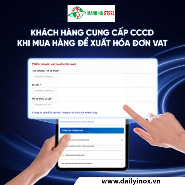 Hỗ Trợ Xuất Hóa Đơn Inox Nhanh Chóng Chính Xác Tại Thép Mạnh Hà