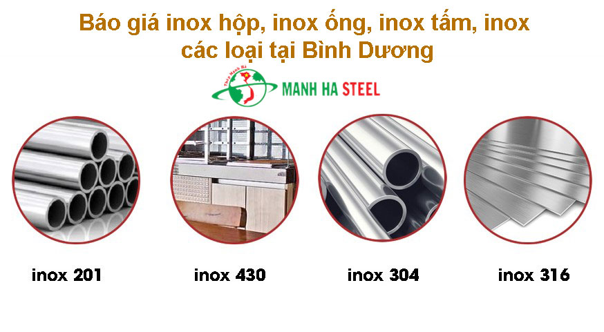 Báo giá inox hộp, inox ống, inox tấm, inox các loại tại Bình Dương