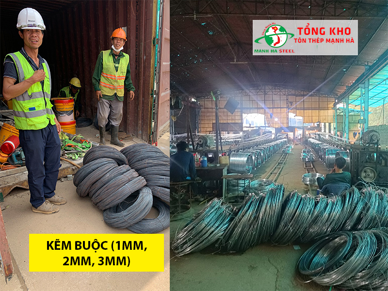 Kẽm buộc 1mm, 2mm, 3mm đen, mạ kẽm, pvc giá rẻ tại Đại lý inox Mạnh Hà