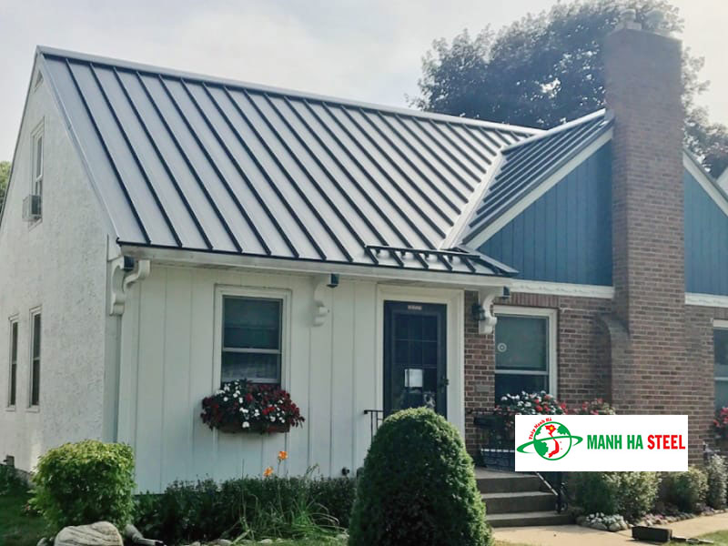 Mẫu mái lợp tôn lạnh màu xám lông chuột