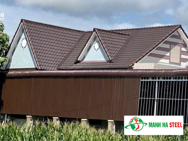 Tôn sóng ngói Olympic màu nâu đất