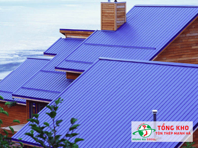 Tôn nhựa màu xanh đậm phong cách hiện đại