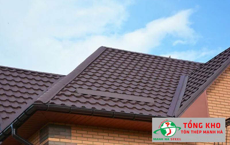 Nhà mái tôn socola sẫm cổ điển