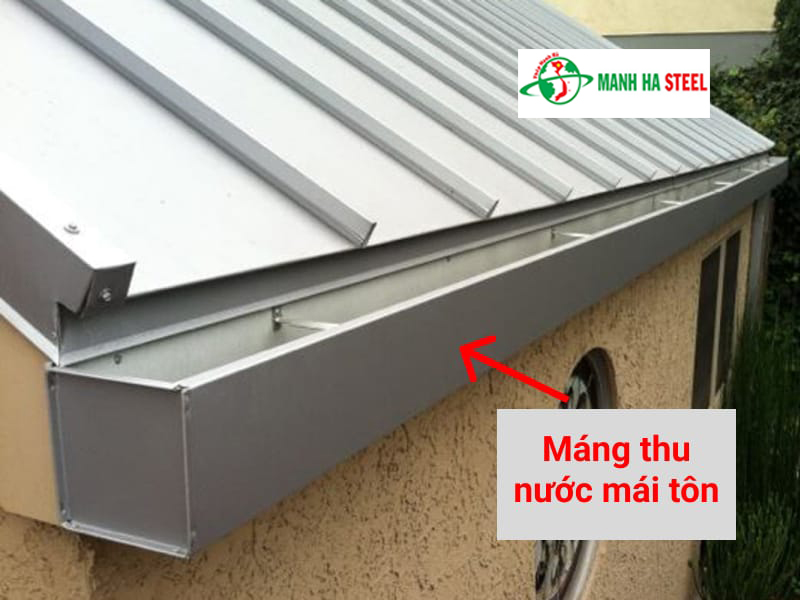Máng nước mái tôn là phụ kiện giúp mái tôn thoát nước nhanh, hạn chế đọng nước