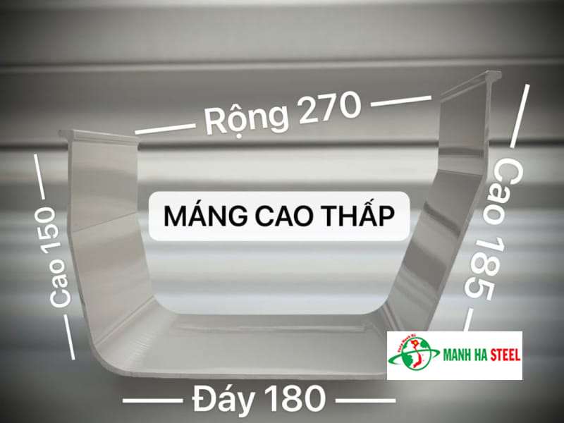 Máng xối cao thấp