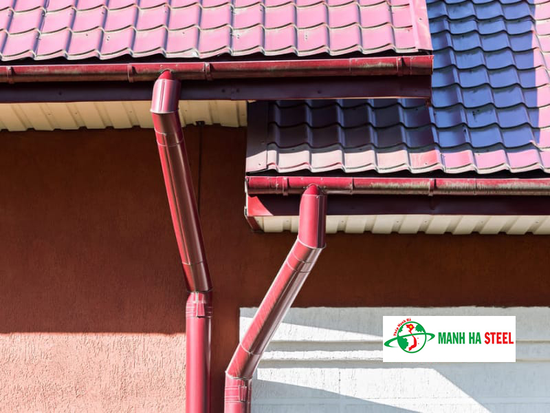 Mẫu máng nước mái tôn hình tròn