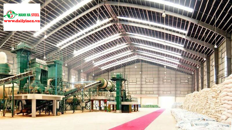Ứng dụng kết cấu thép trong xây dựng nhà máy sản xuất phân bón