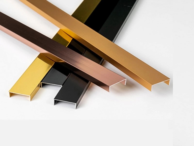 Nẹp U inox mạ vàng