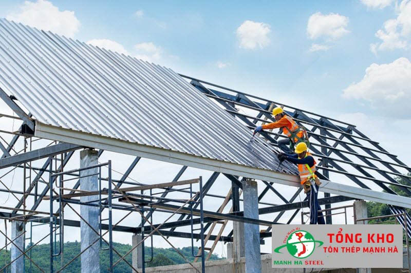 Nhà xưởng lợp tôn cán 9 sóng