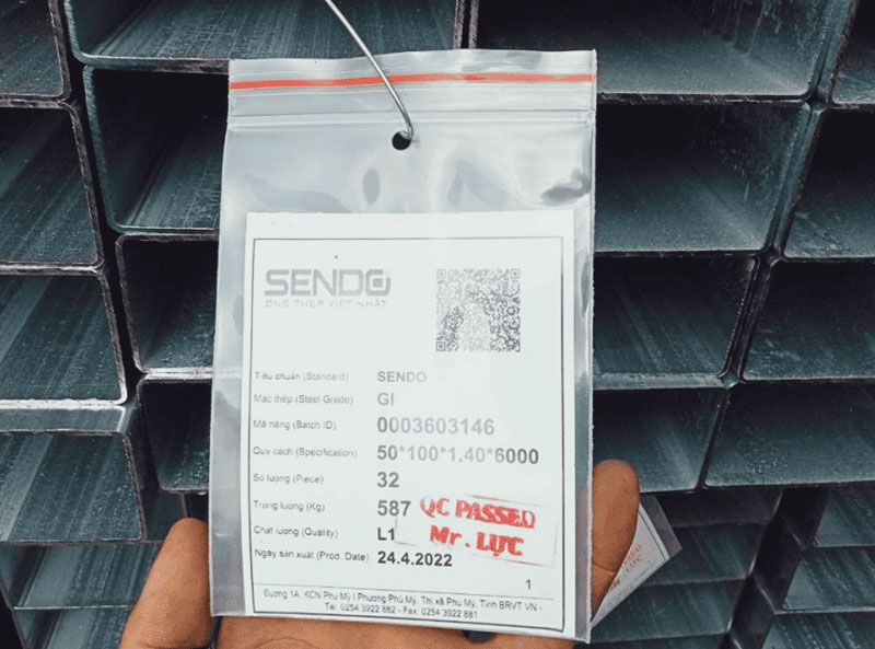 Tem nhãn thép hộp Sendo Việt Nhật