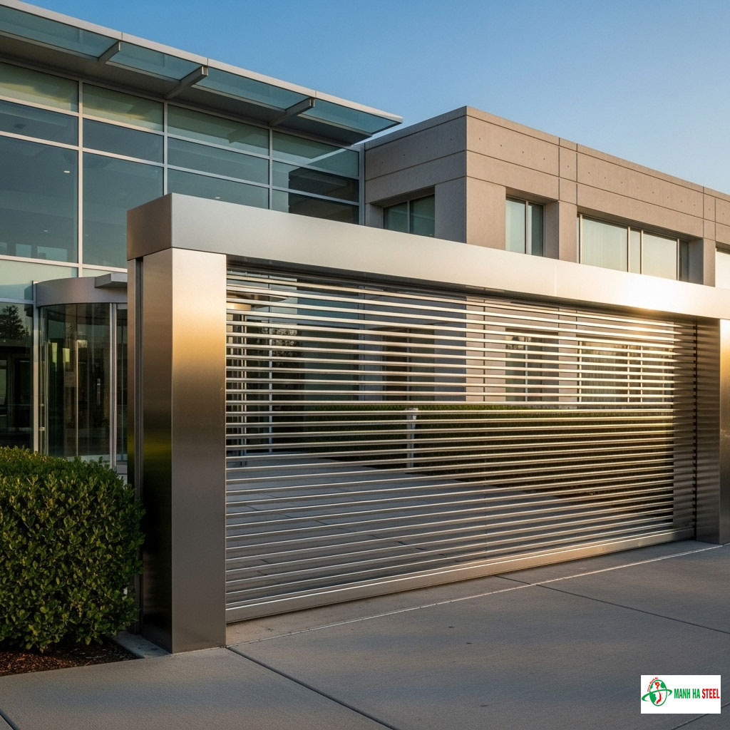 Những lợi ích khi sử dụng cổng cuốn inox tại các cơ quan hành chính