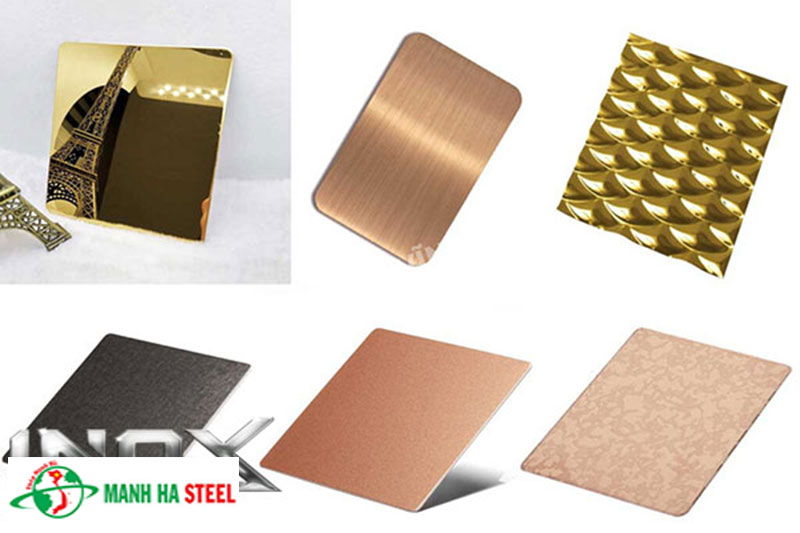 Ống inox trang trí mạ pvd màu vàng đến hồng