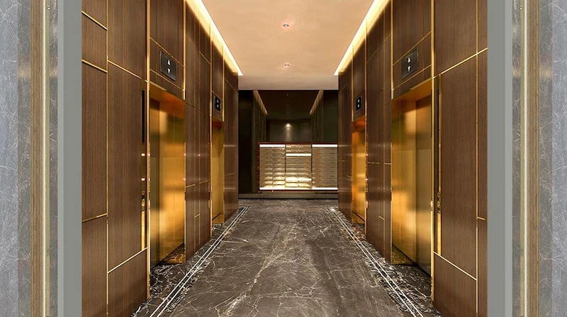 ốp inox thang máy