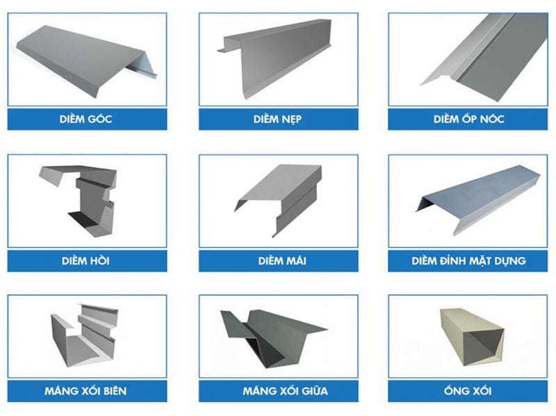 Bộ phụ kiện đi kèm tôn seamlock khi thi công